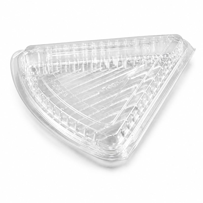 Clear PET/rPET Hinged Pizza Slice Clamshell for Deli Counters & Grab-and-Go Displays | 216 × 210 × 35 mm | Pizza Slice Series