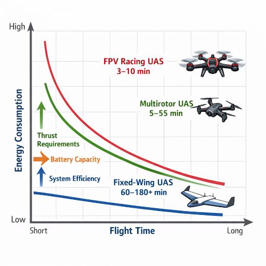 Batteria per drone: durata di volo e tempi di ricarica — Un’analisi accademica dei vincoli energetici nei sistemi aerei senza pilota