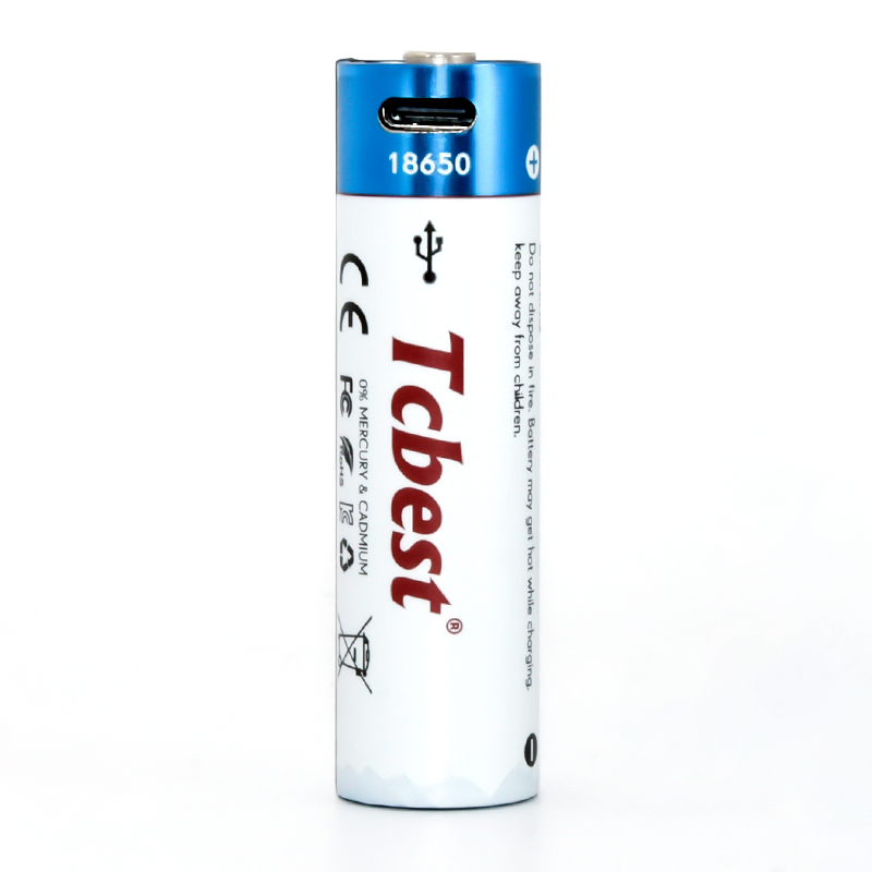 Rechargeable Li-ion Battery Type-c 18650 2000mAh 3.7V
