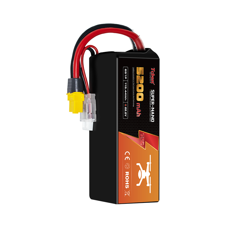 5200mAh 22.2V 6S 75C LI-PO Drone Battery Supplier