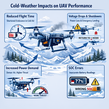 Impatto del clima freddo sulle batterie agli ioni di litio per UAV: una revisione tecnica (ristrutturata, senza citazioni)