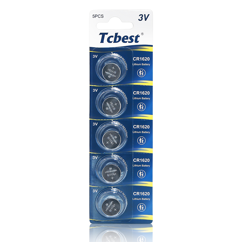 Customized CR1620 3 Volt Lithium Coin Battery 
