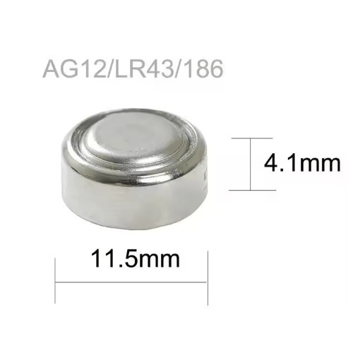 Wholesales Alkaline Coin Cell AG12 LR43/186 1.5V 96mAh