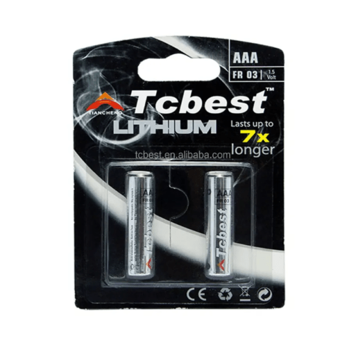 1.5V 1200mAh AAA FR10445 Li-FeS2 Battery Customized