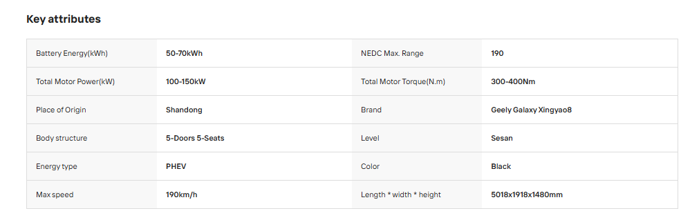 2026 new geely galaxy xingyao 8 phev sedan long range plug in hybrid fast charging smart cockpit 5 seater for wholesale-1