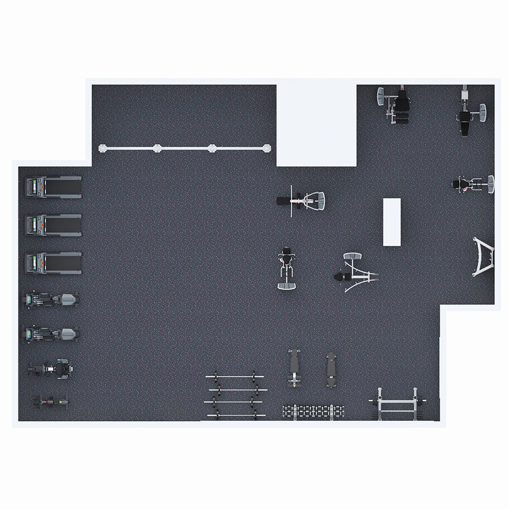 Saudi Arabia men residential gym 2D design