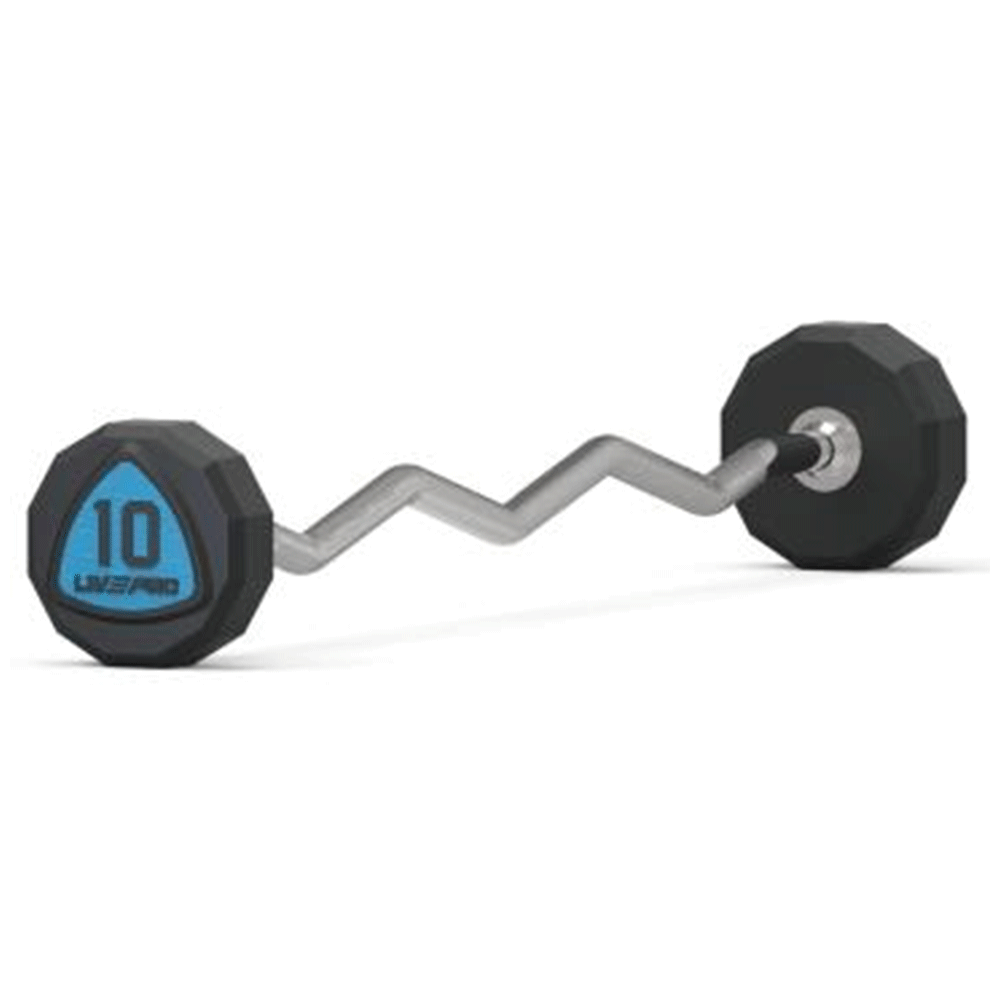 12-Sided EZ Curl Polyurethane Barbell