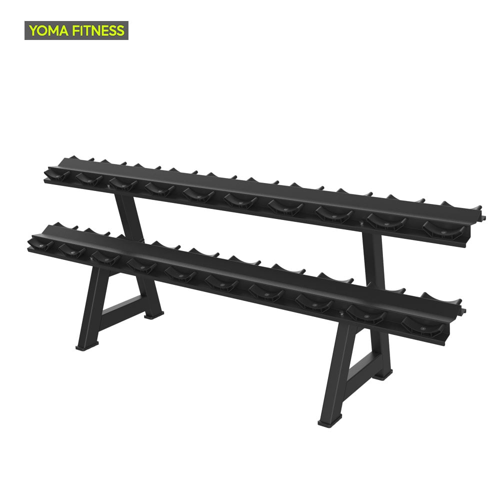 YOMA FITNESS Two-Tier Dumbbell Rack (10 Pairs)