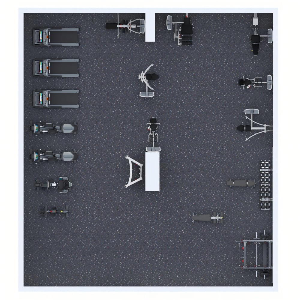Saudi Arabia women residential gym 2D design