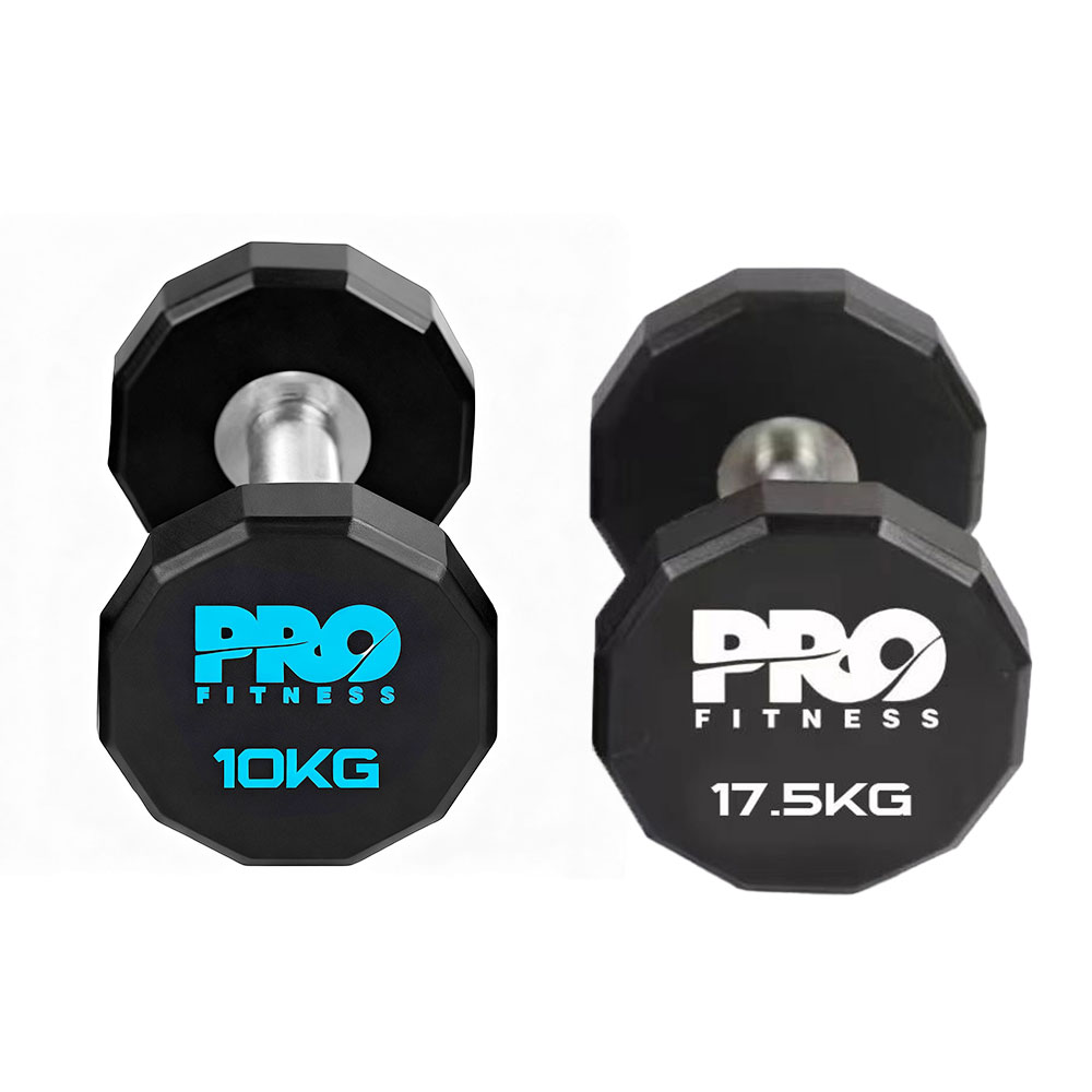 12-Sided Urethane Dumbbells