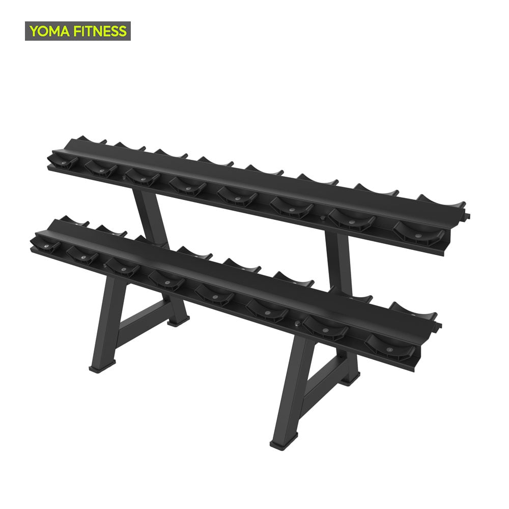 YOMA FITNESS Portapesi a Due Livelli (8 Coppie)