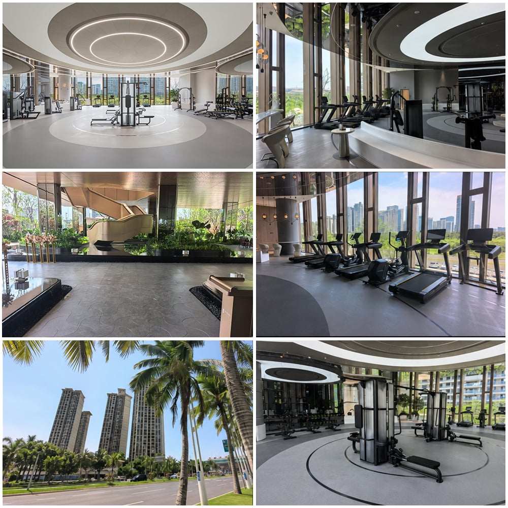 260sqm residential community gym design integrated with apartment environment