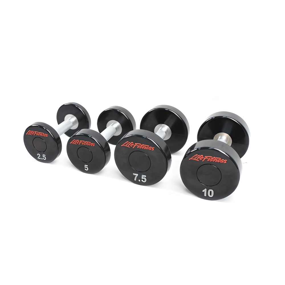 Vinyl-Coated Solid Steel Fixed Barbell
