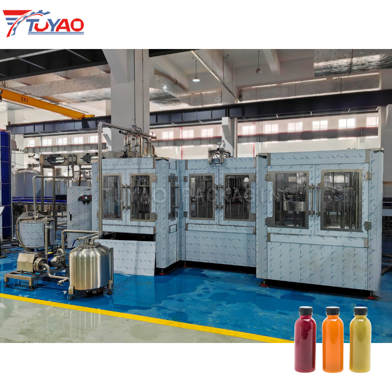 Automatic 4 in1 Juice with Fruit Pulp Filling Machine

