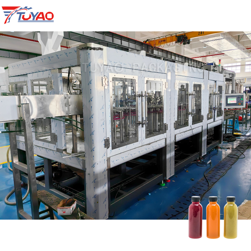Automatic 4 in1 Juice with Fruit Pulp Filling Machine
