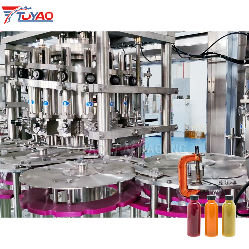 Automatic 4 in1 Juice with Fruit Pulp Filling Machine
