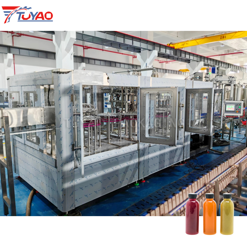 Automatic 4 in1 Juice with Fruit Pulp Filling Machine
