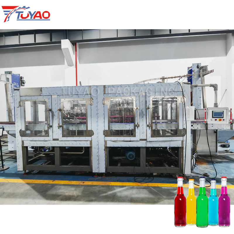Automatic Glass Bottle Carbonated Soft Drink Filling Machine

