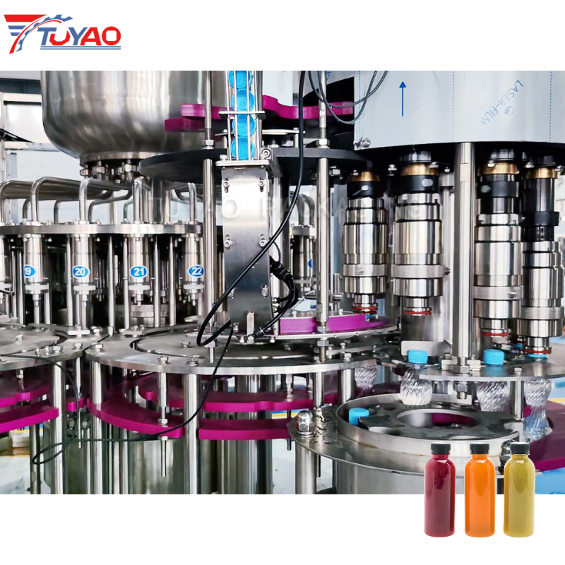 Automatic 4 in1 Juice with Fruit Pulp Filling Machine
