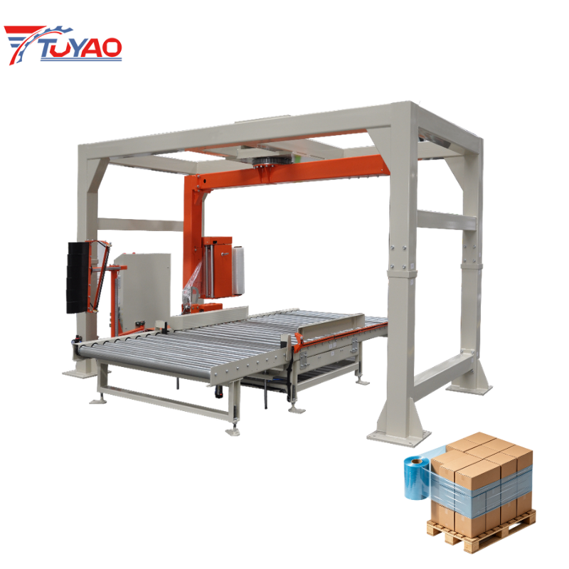 Inline Rotary Arm Pallet Stretch Wrapper
