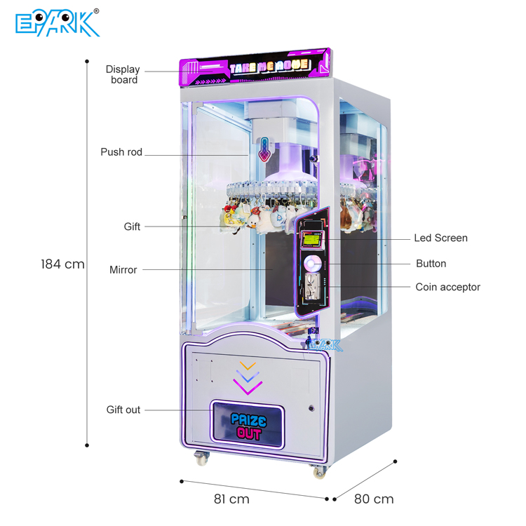Coin Operated Clip Prize Game Machine for Arcades