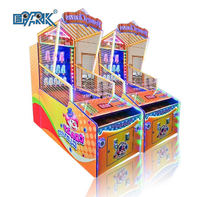 Machine de jeu de clown frénétique à pièces avec remise de tickets