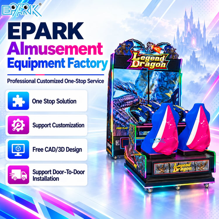 Dragon Themed Arcade Game Machine for Entertainment