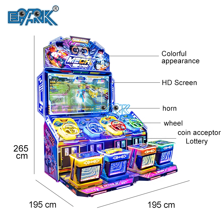 Racer Arcade spel Machine 4 Spelers Racing Simulator Arcade spel Machine