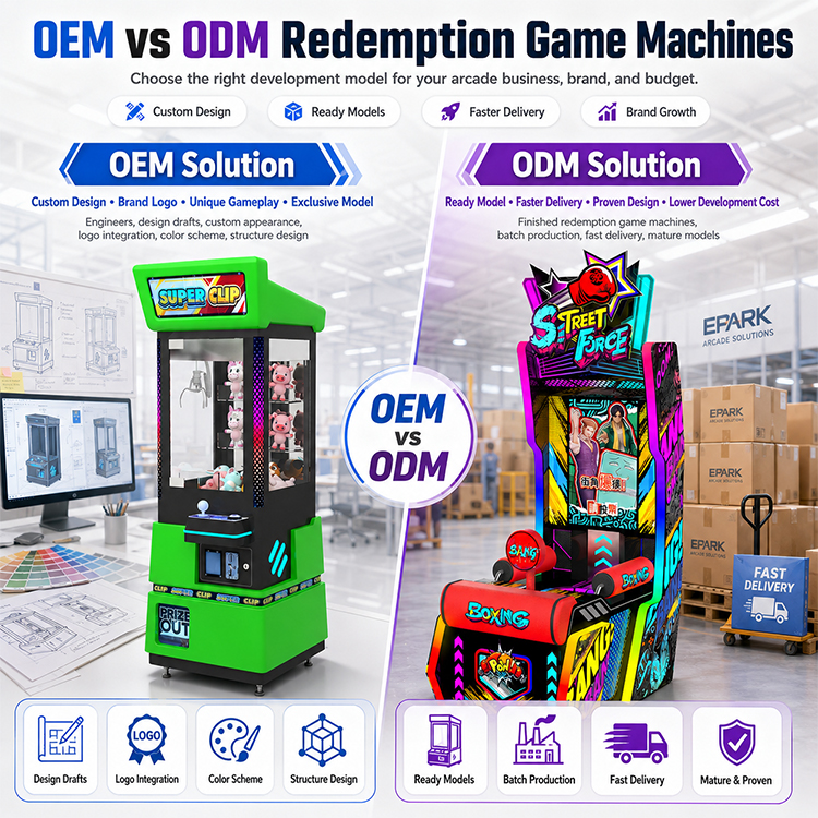 Macchine per giochi di riscatto OEM rispetto a ODM: quale soluzione è migliore per la tua azienda?