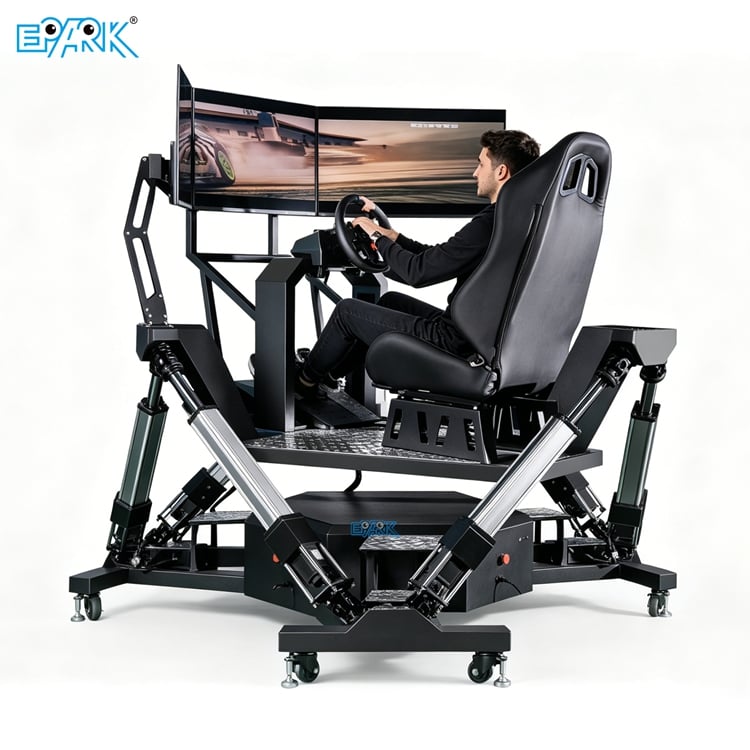 EPARK Coin Operated 3-Screen Racing Arcade Simulator
