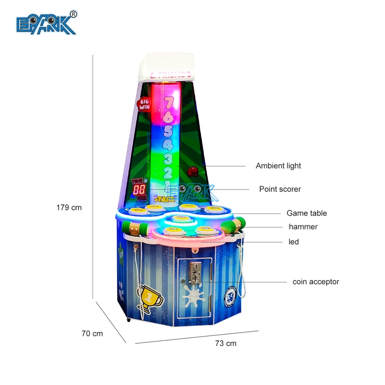 Kids Redemption Ticket Game Hammer Hit Game Machine