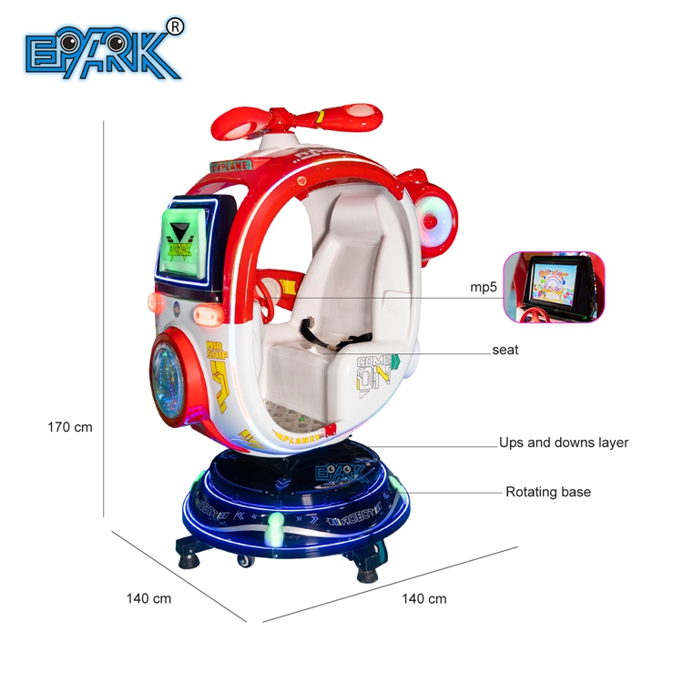 Kids Arcade Fiberglass Kiddie Ride Spaceship Video Game Machine