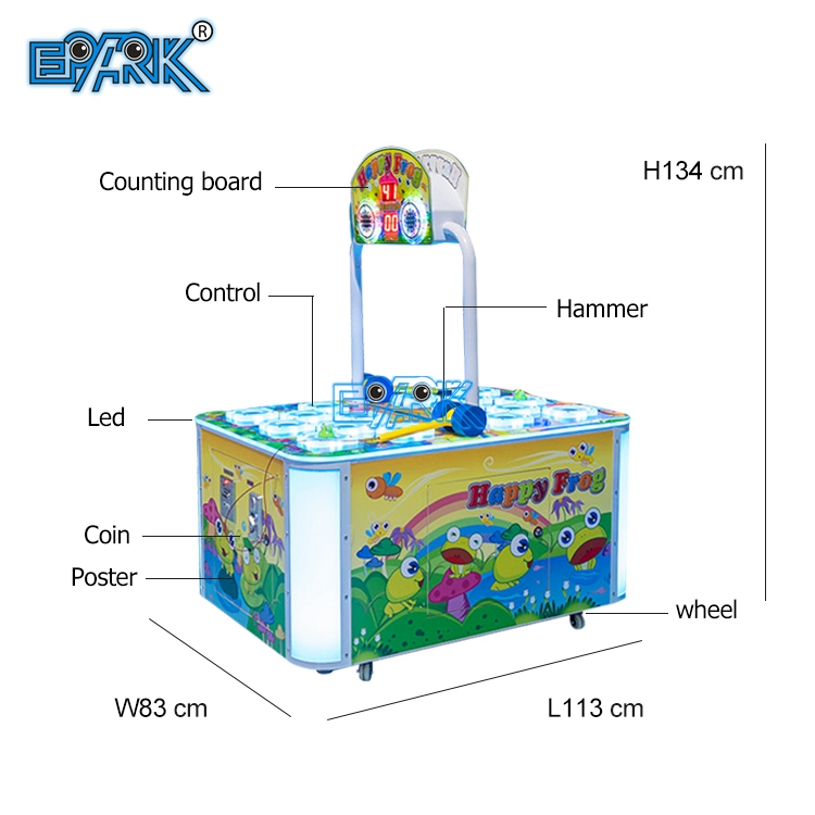 Amusement Machine Hitting Frog Jump Arcade Game Machine