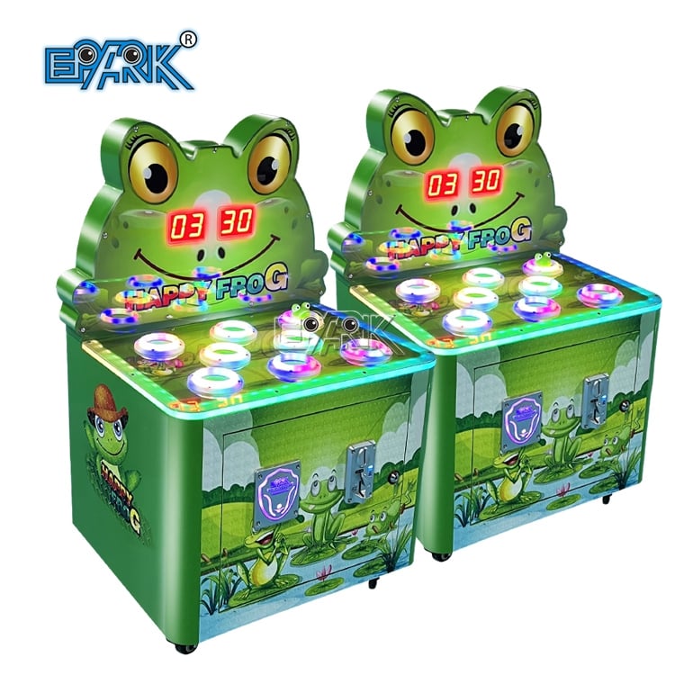 Kids Hitting Hammer Frog Whack a Mole Redemption Game Machine