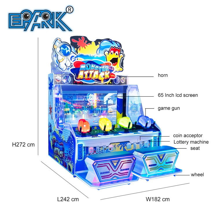 Coin Operated Game Water Shooting Ticket Redemption Game Machine