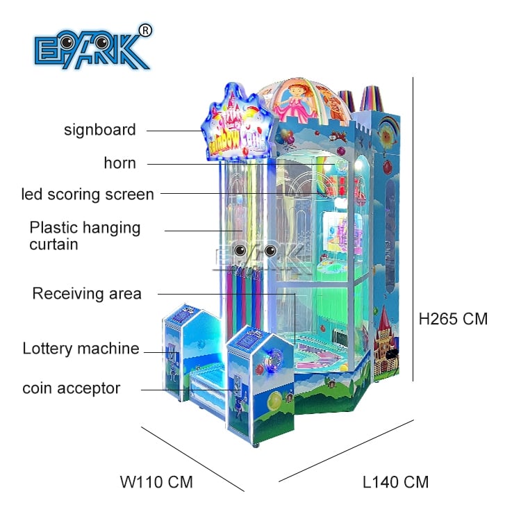 Rainbow Castle Throwing Ball Ticket Arcade Game