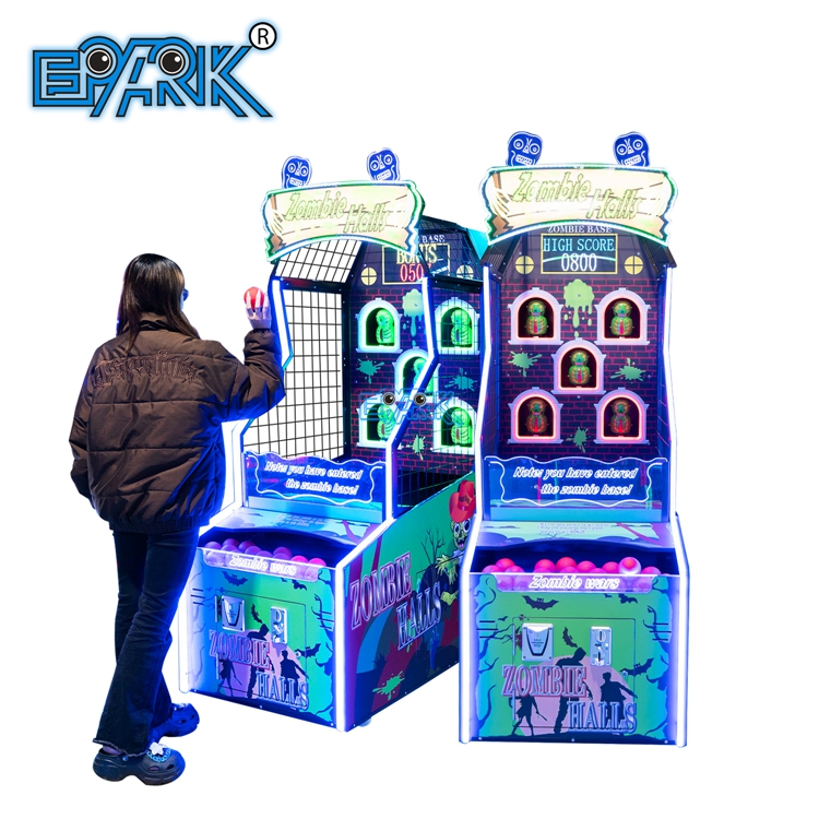 Matériel de jeu de lancer de balles pour enfants, machine à pièces avec remise de billets