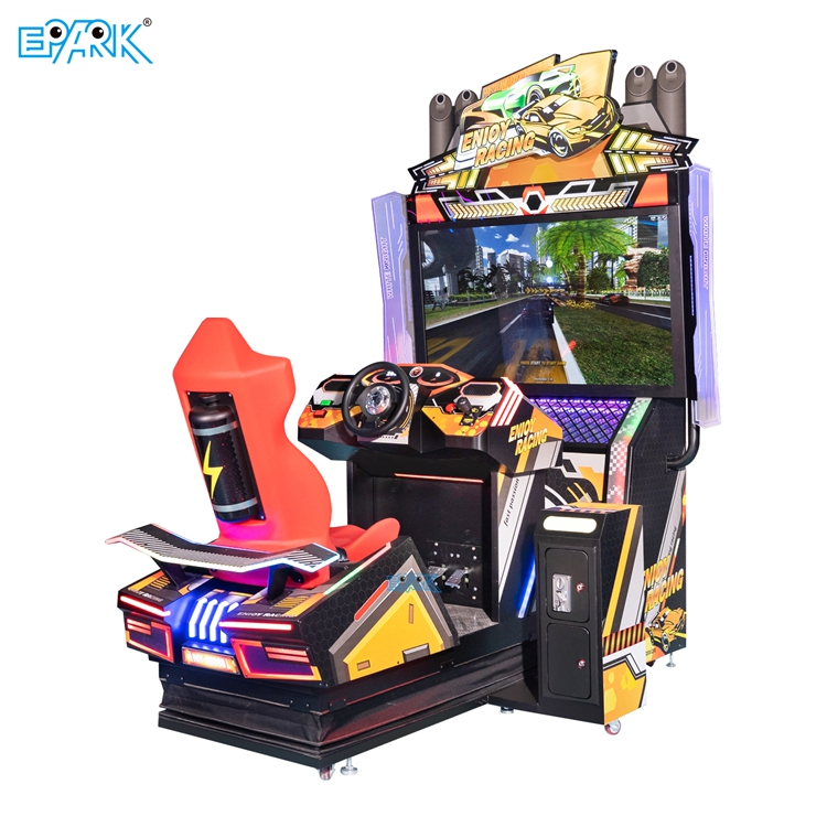 Arcade-spel met muntinvoer en dynamisch racespel