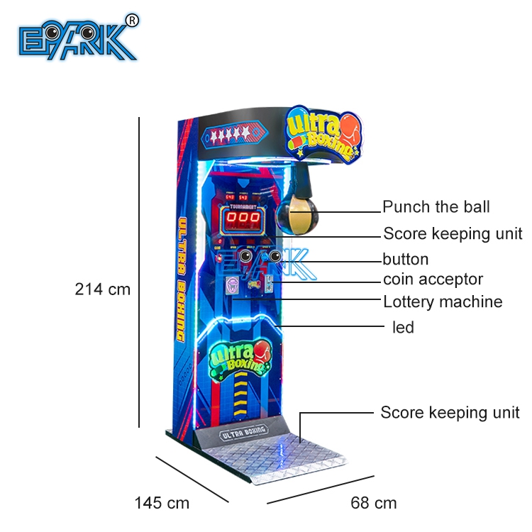 Монетні аркадні ігри,Punch Machines, металевий аркадний автомат для боксу, боксерський автомат