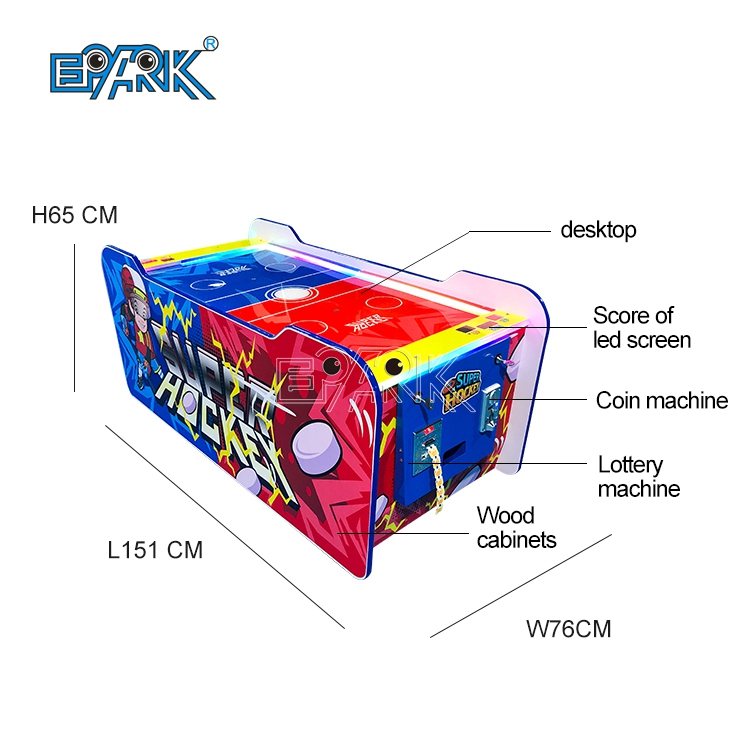 Kids Coin Operated Air Hockey Table Amusement Arcade Machine