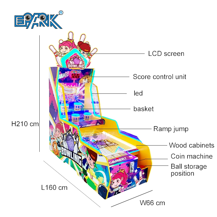 Bowling Lottery Game Machine Redemption Tickets Machine Kids Bowling