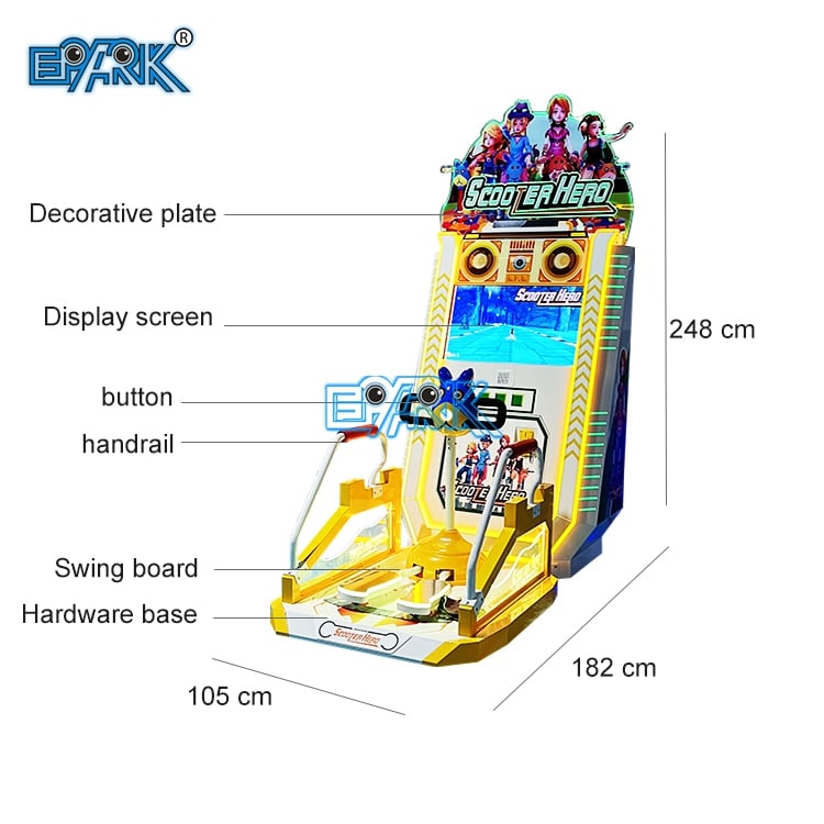 Coin Operated Happy Scooter Child Racing Sports Video Games Machine