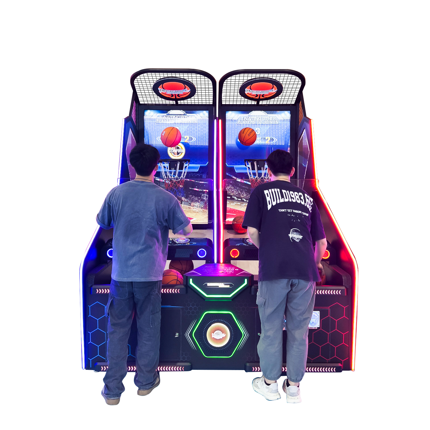 Indendørs mønter drevet spil Multiplayer Online Street Basketball Arcade Game Machine