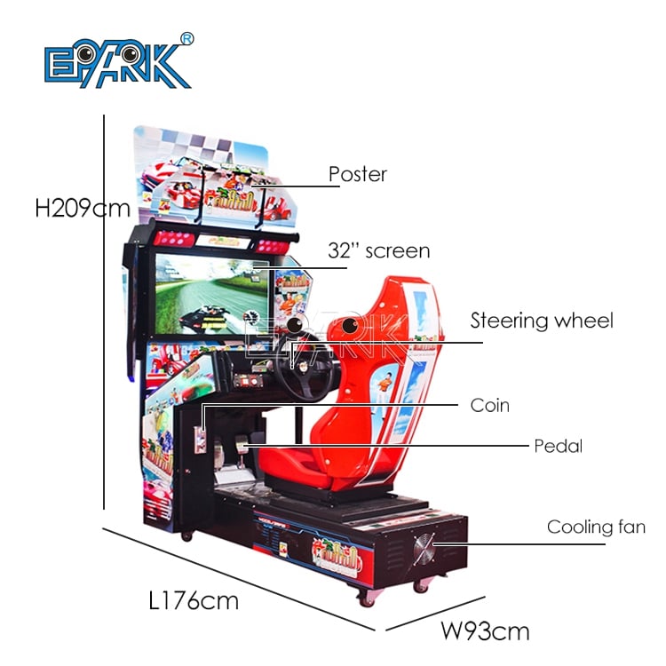 32 tum skärm racing simulator överträffas racing arkad spel arkad maskin