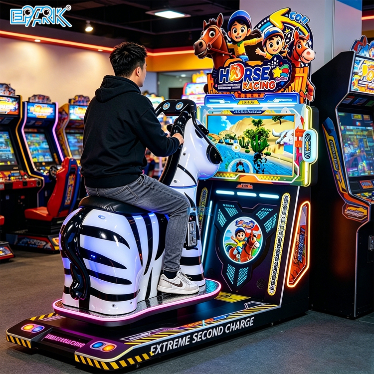 Coin Operated Horse Racing Game Machine for Arcades