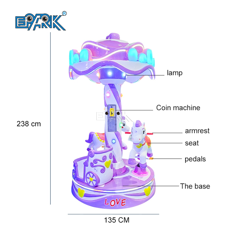 Small Carousel Fairground Rides 3 Seats