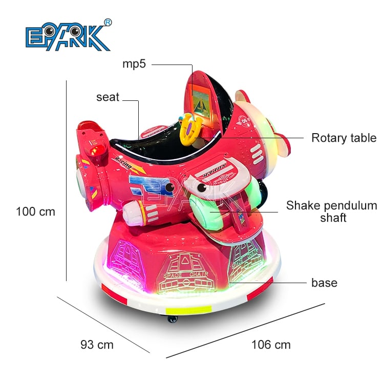 Coin Operated Games Airplane Shape Video Kiddie Rides