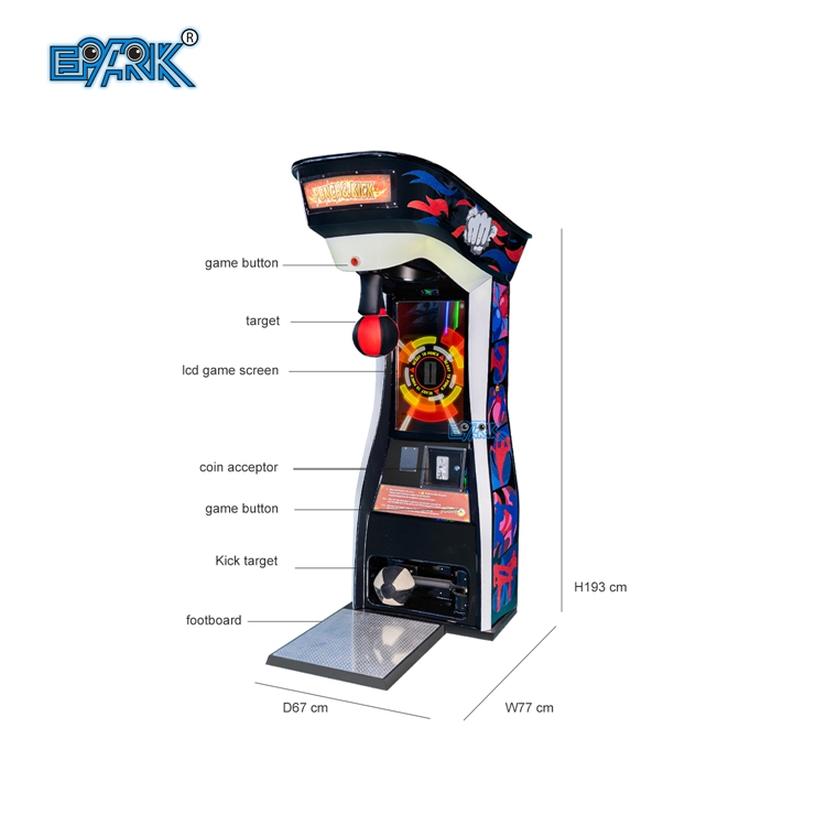 Combo schoppen met boksen arcade spelcomputer
