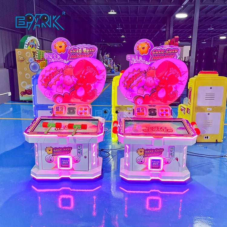 Arcade Games Hitting Hammer Video Game Machine