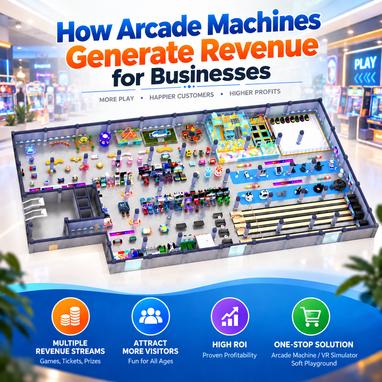 Come le macchine da arcade generano ricavi per le aziende